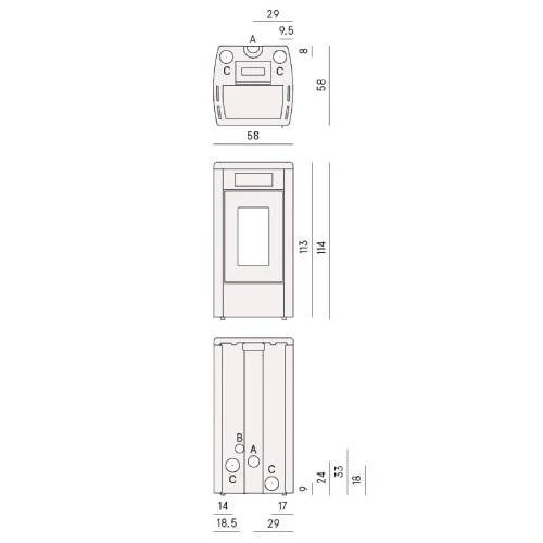 Pelletofen Cadel Atena Plus 14 | 14 KW 5 Pelletofen Cadel Atena Plus 14 | 14 KW – Bild 3