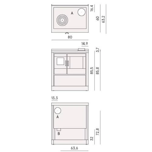 Holzherd Cadel Kook 80 | 7,5 KW 5 Holzherd Cadel Kook 80 | 7,5 KW – Bild 3