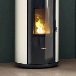 Pelletofen Cadel Sound 7 Up 7 KW -Chimney Geschaft Cadel Sound 5 Weiss Ambient Detail 900x900 1