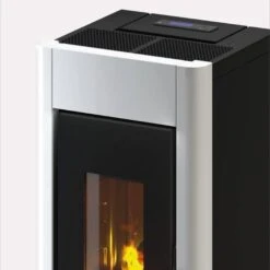 Pelletofen Cadel Sweet 7 | 7 KW -Chimney Geschaft Cadel Sweet 7 Weiss Detail 900x900