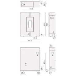 Pelletofen Cadel Tile Plus 10 | 10 KW 11 Pelletofen Cadel Tile Plus 10 | 10 KW -Chimney Geschaft Cadel Tile Plus 10 Tech 900x900