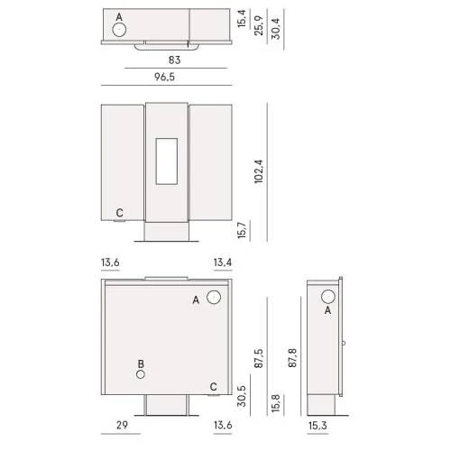 Pelletofen Cadel Wall Plus 10 | 10 KW 5 Pelletofen Cadel Wall Plus 10 | 10 KW – Bild 3