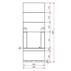 Gaskamin Camina S12 G Hoch -Chimney Geschaft Camina S12 G Hoch techn 900x900
