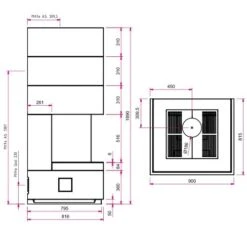 Gaskamin Camina S13 G -Chimney Geschaft Camina S13 G techn 2 900x900