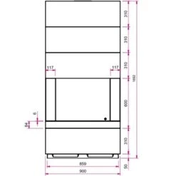 Gaskamin Camina S13 G -Chimney Geschaft Camina S13 G techn 900x900
