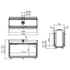 Gaskamin DRU Cosmo Tunnel RCH -Chimney Geschaft Cosmo Tunnel RCH skitze 900x900