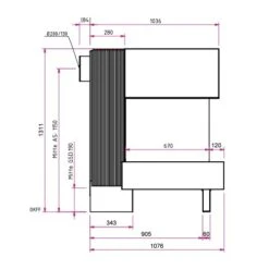 Gaskamin Camina E30 G -Chimney Geschaft E30 G teh5 Fuss f r Standversion 2023 900x900