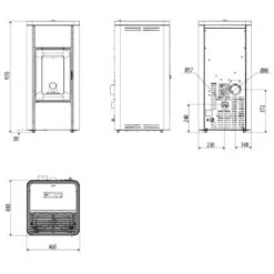 Pelletofen MCZ GHEA Air 6 S1 6,3 KW 11 Pelletofen MCZ GHEA Air 6 S1 6,3 KW -Chimney Geschaft GHEA AIR 6 S1 Abmessungen 900x900