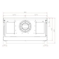 Gaskamin Schmid Lina G 73 -Chimney Geschaft Gas Kamineinsatz Lina G 73 techn 2 900x900