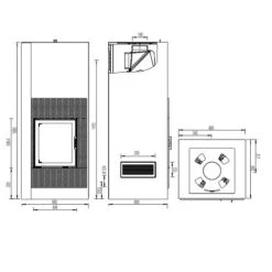 Kaminbausatz Austroflamm Kera Xtra 45 | 6 KW Drehtür -Chimney Geschaft Kaminbausatz Austroflamm Kera Xtra 45 teh 900x900