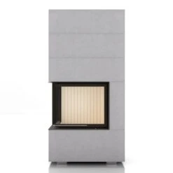 Kaminbausatz Brunner BSK 02, Eckkamin 11 KW, Schiebetür -Chimney Geschaft Kaminbausatz Brunner BSK 02 Eck 57 67 44 links Schiebetuer Front 900x900