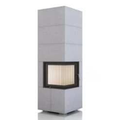 Kaminbausatz Brunner BSK 09, Eckkamin 8 KW, Drehtür, Mit Modulaufsatzspeicher