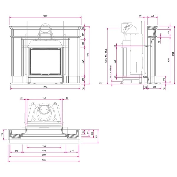 Kaminbausatz CAMINA N1 9 KW Naturstein-Anlage 7 Kaminbausatz CAMINA N1 9 KW Naturstein-Anlage – Bild 5