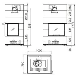 Kaminbausatz SPARTHERM SIM Varia 2Rh H2O 10,4 KW Schiebetür, Wasserführend -Chimney Geschaft Kaminbausatz Spartherm SIM Varia 2Rh H2O 1 3 Tehnical 900x900