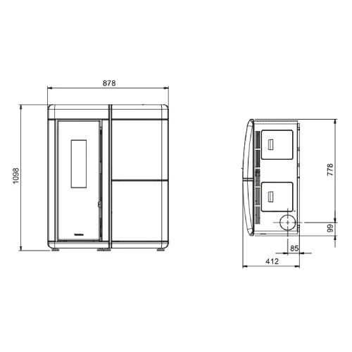 Pelletofen La Nordica Extraflame Evelyne Idro 2.0 | 18 KW Wasserführend 5 Pelletofen La Nordica Extraflame Evelyne Idro 2.0 | 18 KW Wasserführend – Bild 3