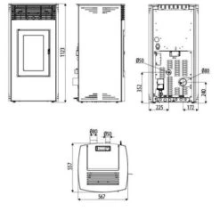 Pelletofen RED Loto Hydro 23 S1 22,8 KW Wasserführend -Chimney Geschaft Loto Hydro 23 teh 900x900