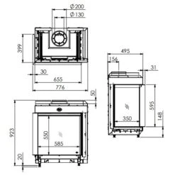 Gaskamin DRU Maestro 60/2 RCH -Chimney Geschaft Maestro 60 2 Links RCH 900x900