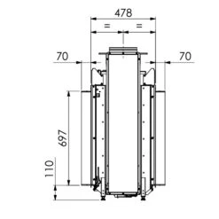 Gaskamin DRU Maestro 75 Tunnel RCH -Chimney Geschaft Maestro 75 Tunnel RCH teh 2 2023 900x900