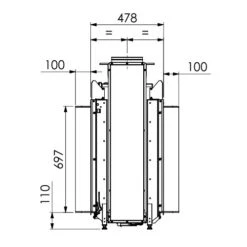Gaskamin DRU Maestro 75 Tunnel RCH -Chimney Geschaft Maestro 75 Tunnel RCH teh 3 2023 900x900