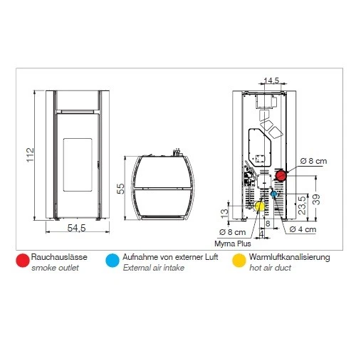 Pelletofen Edilkamin Myrna Plus 12,3 KW 5 Pelletofen Edilkamin Myrna Plus 12,3 KW – Bild 3