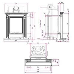 Kaminbausatz CAMINA N11 9 KW Naturstein-Anlage 9 Kaminbausatz CAMINA N11 9 KW Naturstein-Anlage -Chimney Geschaft N11 tehnical 900x900