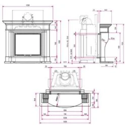 Kaminbausatz CAMINA N16 9 KW Naturstein-Anlage 9 Kaminbausatz CAMINA N16 9 KW Naturstein-Anlage -Chimney Geschaft N16 tehnical 900x900