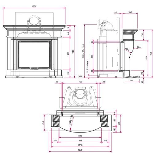 Kaminbausatz CAMINA N16 9 KW Naturstein-Anlage 6 Kaminbausatz CAMINA N16 9 KW Naturstein-Anlage – Bild 4
