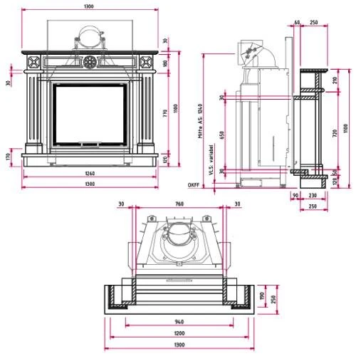 Kaminbausatz CAMINA N29 9 KW Naturstein-Anlage 6 Kaminbausatz CAMINA N29 9 KW Naturstein-Anlage – Bild 4