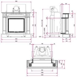 Kaminbausatz CAMINA N32 9 KW Naturstein-Anlage 9 Kaminbausatz CAMINA N32 9 KW Naturstein-Anlage -Chimney Geschaft N32 tehnical 900x900