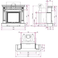 Kaminbausatz CAMINA N33 9 KW Naturstein-Anlage 9 Kaminbausatz CAMINA N33 9 KW Naturstein-Anlage -Chimney Geschaft N33 tehnical 900x900