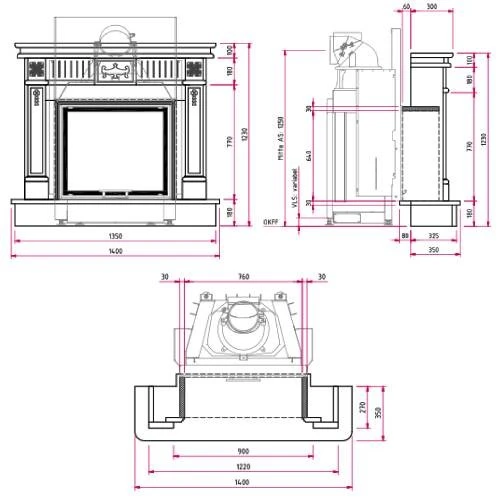Kaminbausatz CAMINA N33 9 KW Naturstein-Anlage 6 Kaminbausatz CAMINA N33 9 KW Naturstein-Anlage – Bild 4