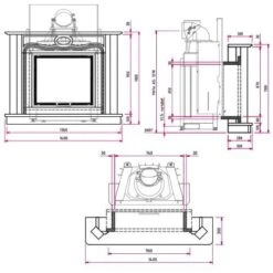 Kaminbausatz CAMINA N34 9 KW Naturstein-Anlage 9 Kaminbausatz CAMINA N34 9 KW Naturstein-Anlage -Chimney Geschaft N34 tehnical 900x900
