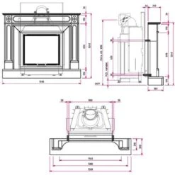 Kaminbausatz CAMINA N39 9 KW Naturstein-Anlage 9 Kaminbausatz CAMINA N39 9 KW Naturstein-Anlage -Chimney Geschaft N39 tehnical 900x900