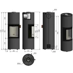 Kaminofen Cera Design Prego 6 KW Raumluftunabhängig -Chimney Geschaft PREGO 900x900
