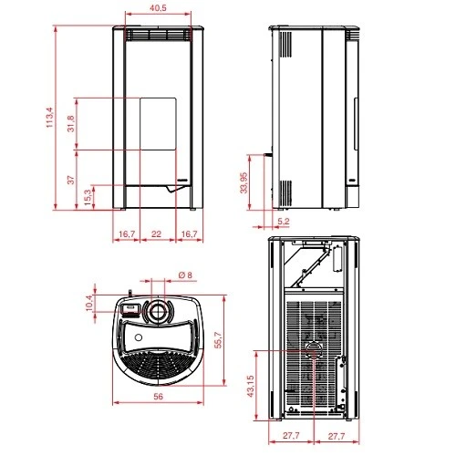 Pelletofen Palazzetti Ecofire Marianne PRO 2 9 KW 6 Pelletofen Palazzetti Ecofire Marianne PRO 2 9 KW – Bild 4
