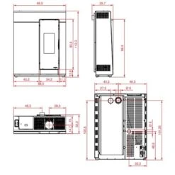 Pelletofen PALAZZETTI Ecofire Michelle 6kW -Chimney Geschaft Palazzetti Pelletofen Michelle Technisches 900x900