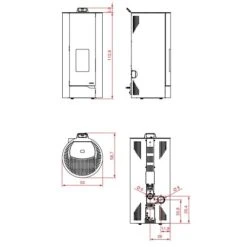 Pelletofen PALAZZETTI Ecofire Nina 6 KW 6 Pelletofen PALAZZETTI Ecofire Nina 6 KW -Chimney Geschaft Palazzetti Pelletofen Nina Technisches 900x900