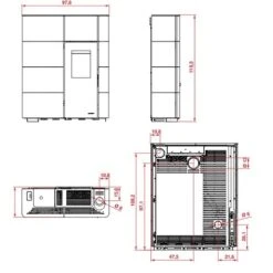 Pelletofen PALAZZETTI Ecofire Noah 9kW 7 Pelletofen PALAZZETTI Ecofire Noah 9kW -Chimney Geschaft Palazzetti Pelletofen Noah Technisches 900x900