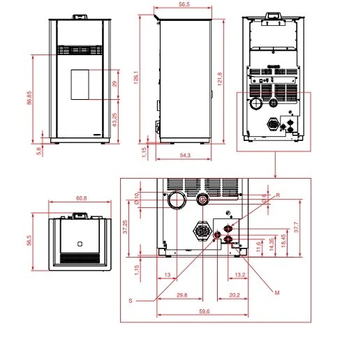 Pelletofen PALAZZETTI Ecofire Wilma Idro 18 KW Wasserführend 5 Pelletofen PALAZZETTI Ecofire Wilma Idro 18 KW Wasserführend – Bild 3