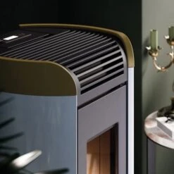 Pelletofen Cadel Fenice 11 | 10,5 KW -Chimney Geschaft Pelletofen Cadel Fenice 11 weiss detail 900x900