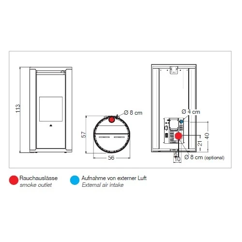 Pelletofen Edilkamin Evia2 Up 7,9 KW 5 Pelletofen Edilkamin Evia2 Up 7,9 KW – Bild 3