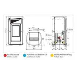 Pelletofen Edilkamin Kira2 Evo 12,6 KW -Chimney Geschaft Pelletofen Edilkamin Kira Evo 14 8kW 900x900