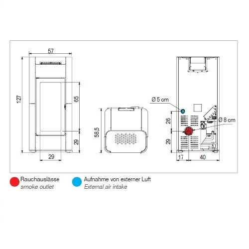 Pelletofen Edilkamin Tera H 30 Evo 29,3 KW Wasserführend 5 Pelletofen Edilkamin Tera H 30 Evo 29,3 KW Wasserführend – Bild 3