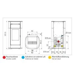 Pelletofen Edilkamin Vyda2 Evo 12,6 KW -Chimney Geschaft Pelletofen Edilkamin Vyda Evo 14 8kW 900x900