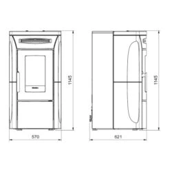 Pelletofen La Nordica Extraflame Fiandra Idro Evo 16,2 KW Wasserführend -Chimney Geschaft Pelletofen La Nordica Extraflame Fiandra Idro Evo tehn1 900x900