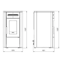 Pelletofen La Nordica Extraflame Guenda Idro 16,2 KW Wasserführend -Chimney Geschaft Pelletofen La Nordica Extraflame Guenda Idro tehn1 900x900