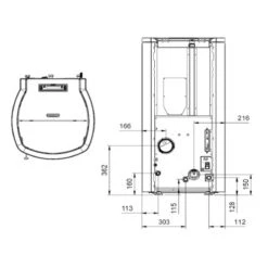Pelletofen La Nordica Extraflame Guenda Idro 16,2 KW Wasserführend -Chimney Geschaft Pelletofen La Nordica Extraflame Guenda Idro tehn2 900x900