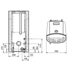 Pelletofen La Nordica Extraflame Isidora Idro H23 5.0 | 27,6 KW Wasserführend -Chimney Geschaft Pelletofen La Nordica Extraflame Isidora Idro H23 tehn2 900x900