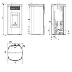 Pelletofen MCZ MUSA Air 10 UP! M3 10 KW -Chimney Geschaft Pelletofen MCZ MUSA Comfort Air 12 UP M2 TB 900x900