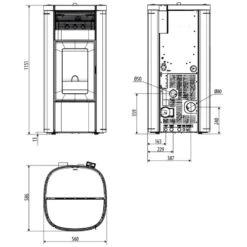 Pelletofen MCZ MUSA Hydromatic 18 M2+ 17,7 KW Wasserführend -Chimney Geschaft Pelletofen MCZ MUSA Hydromatic 18 24 M2 plus wasserfuehrend zeichnung 900x900